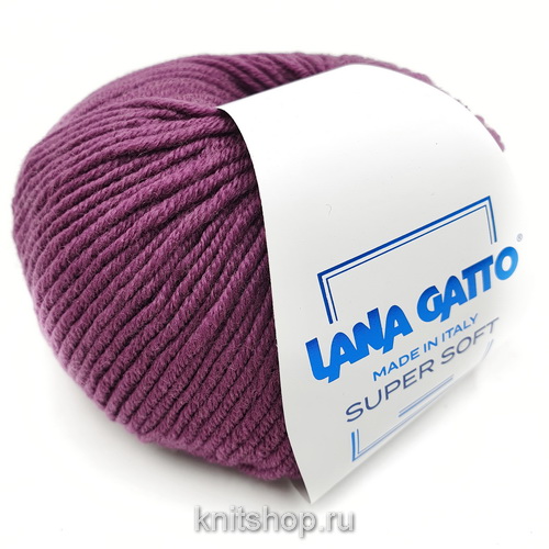 Lana Gatto Super Soft (14594 ежевичное варенье) 100%меринос 50 г/125 м