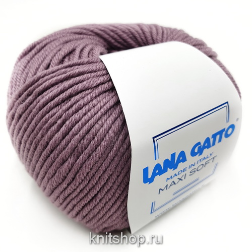 Lana Gatto Maxi Soft (12940 пыльная сирень) 100% меринос экстрафайн 50 г/90 м