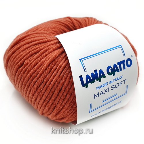 Lana Gatto Maxi Soft (14419 папайя) 100% меринос экстрафайн 50 г/90 м