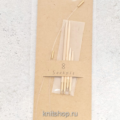 Спицы разъемные Дуалис круговые разъемные,5 и 10см 4,5 мм разъемные бамбуковые Shirotake KA Seeknit