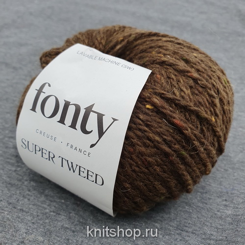 Fonty Super Tweed (03 коричневый) 95% меринос, 5% мохер 50 г/110 м 