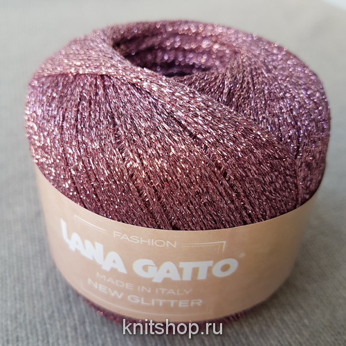 Lana Gatto New Glitter (8584 розовый) 51% полиэстер, 49% нейлон 25 г/300 м