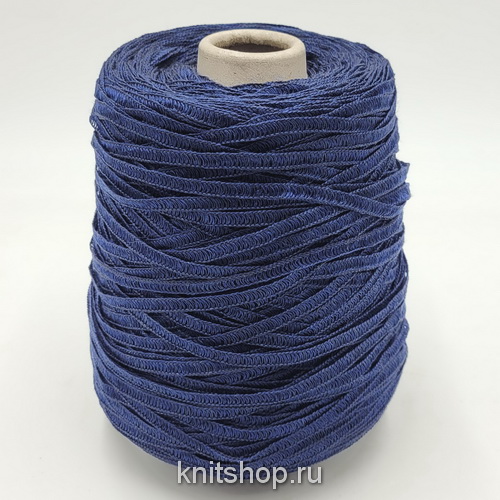 Estroso (Blu темно-синий) 65% лён, 30% вискоза, 5% па 110м/100гр ажурная лента