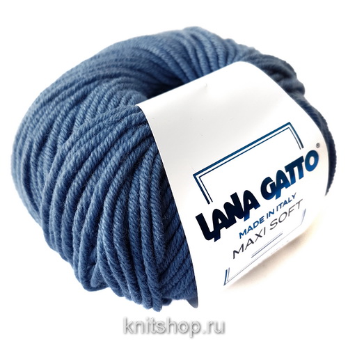 Lana Gatto Maxi Soft (10173 синий) 100% меринос экстрафайн 50 г/90 м
