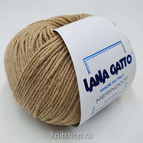 Lana Gatto Merinocot (14522 бежевый) 53% меринос экстрафайн, 47% хлопок 50г/125м
