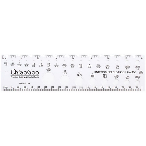 Линейка для определения размера спиц ChiaoGoo