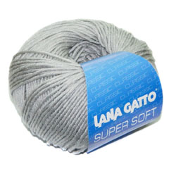 Lana Gatto Super Soft (20439 серый) 100%меринос 50 г/125 м