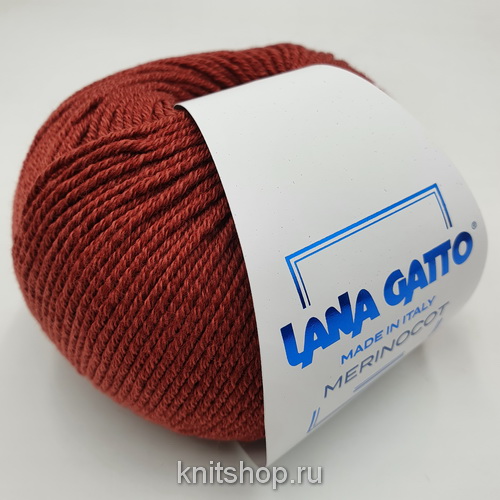 Lana Gatto Merinocot (14020 терракот) 53% меринос экстрафайн, 47% хлопок 50г/125м