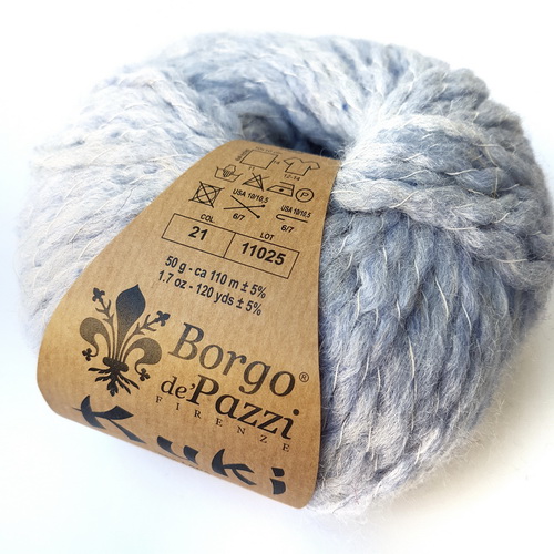 Borgo de'Pazzi Kuki (21) 65% шерсть, 20% крапива, 15% конопля 50 г/110 м