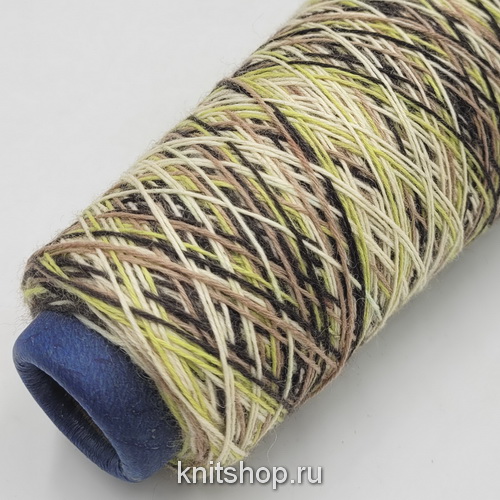 Sock Color (405 шоколадная фисташка) 75% меринос, 25% па 420м/100гр классическая 4-х нитка