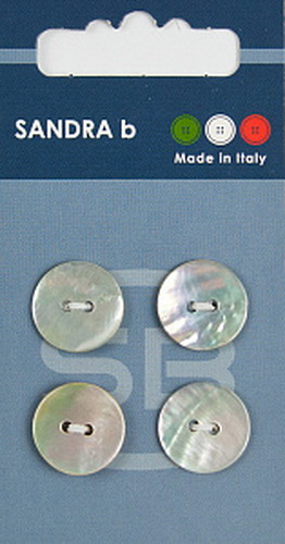 Пуговицы Sandra, 15мм, прозрачный, 4 шт на блистере, CARD032