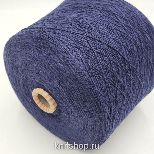 Filati Buratti Seta Lino (1186 Blu синий индиго) 50% шелк тусса  50% лён 2/20 1000м/100гр