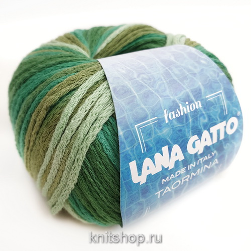 Lana Gatto Taormina (9235 зеленый) 70% хлопок, 30% конопля 50г/105м шнурок