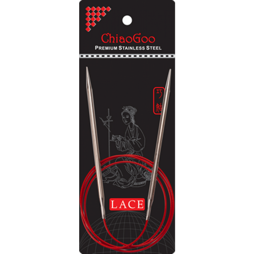 Спицы 80 см 4,0 мм круговые металлические lace ChiaoGoo