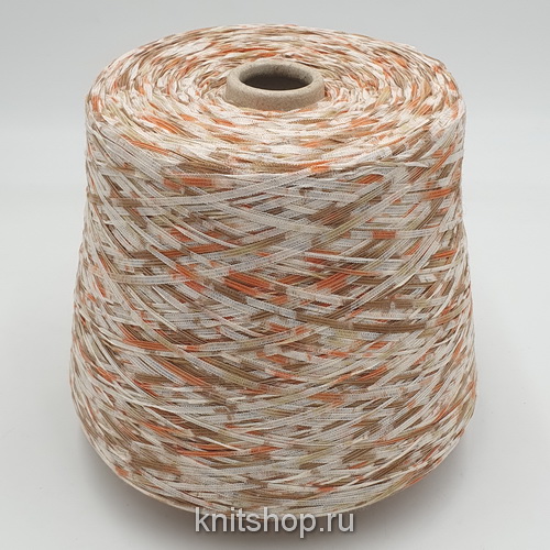 Filpucci Zenzerino (1310 бежевый лосось брызги) 65% хлопок, 35% па 400м/100гр плоская ажурная лента