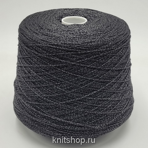 Cariaggi Cash Seta Catenella (652 антрацит меланж) 70% кашемир, 30% шёлк 220м/100гр шнурок