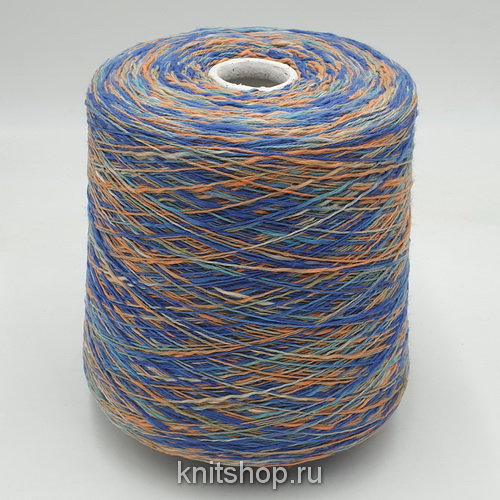 Flamingo (27440 голубой закат) 100% хлопок, мулине, с эффектом фламме 550м/100гр