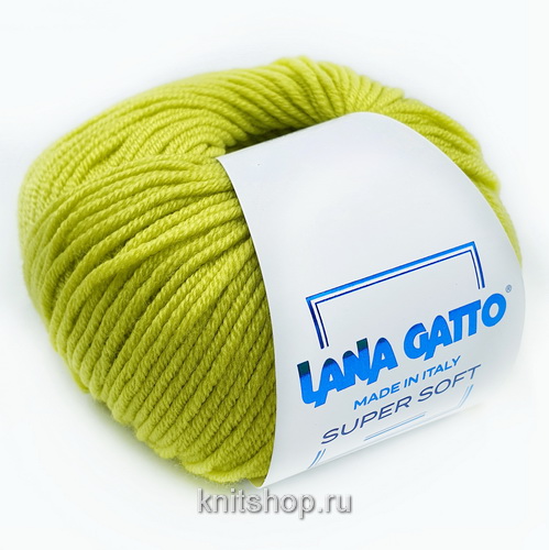 Lana Gatto Super Soft (14648 лаймовый неон) 100%меринос 50 г/125 м
