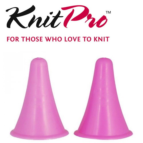 Наконечники для спиц розовые для спиц 4,5-10мм, пластик, 2шт, Knit Pro
