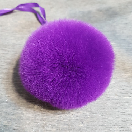 Помпон кролик 5-7 см фиолетовый