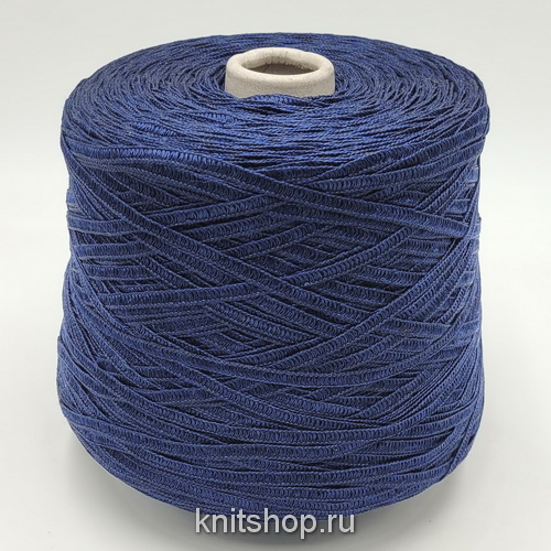 Estroso (Blu Navy темно-синий) 65% лён, 30% вискоза, 5% па 110м/100гр ажурная лента