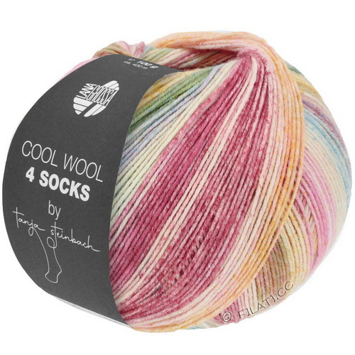 Lana Grossa Meilenweit Cool Wool 4 Socks print (7757) 75% меринос, 25% полиамид 100г/420м