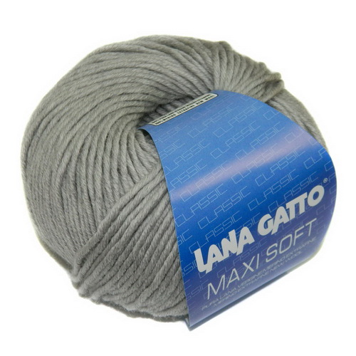Lana Gatto Maxi Soft (20439 серый) 100% меринос экстрафайн 50 г/90 м