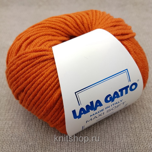Lana Gatto Maxi Soft (8433 охра) 100% меринос экстрафайн 50 г/90 м