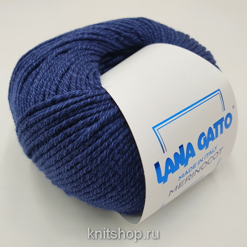 Lana Gatto Merinocot (13856 темно-синий) 53% меринос экстрафайн, 47% хлопок 50г/125м