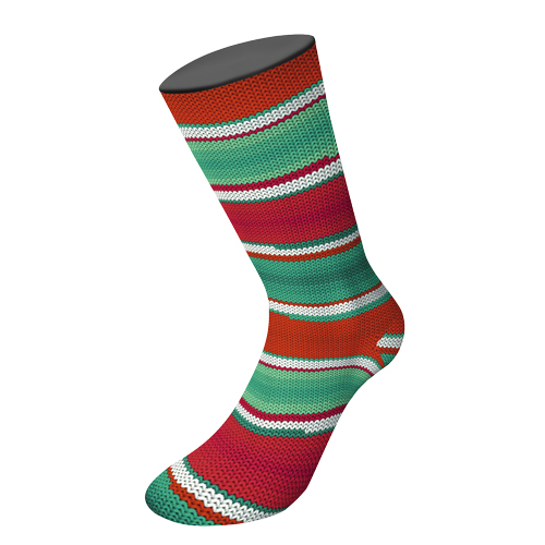 Lana Grossa Meilenweit 100 Merino Christmas (6792) 80% меринос, 20% полиамид 100 г/420 м