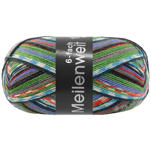 Lana Grossa Meilenweit 150 6-Ply Arte (9634) 80% меринос, 20% полиамид 150г/390м