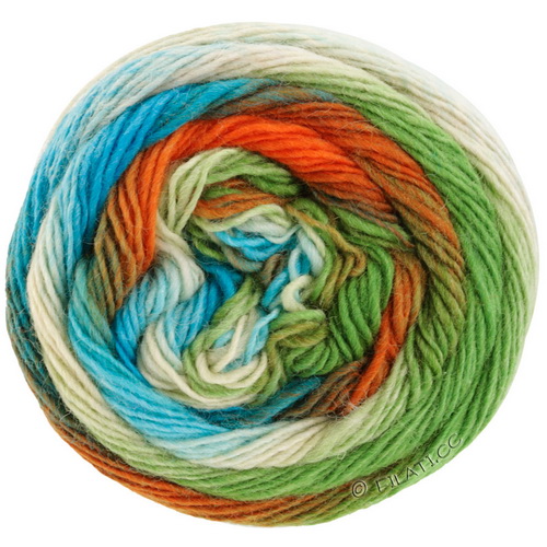 Lana Grossa Meilenweit 100 Color Mix Multi (8012) 75% шерсть мериноса, 25% па 100г/400м