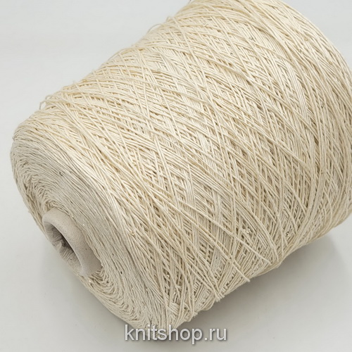 CaroLino (1123 айвори, пайетки белое золото) 72% лён, 20% шелк, 8% пайетки 2мм 320м/100гр