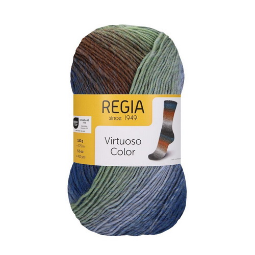 Regia Virtuoso Color (03075) 75% шерсть мериноса, 25% полиамид 150гр/375м