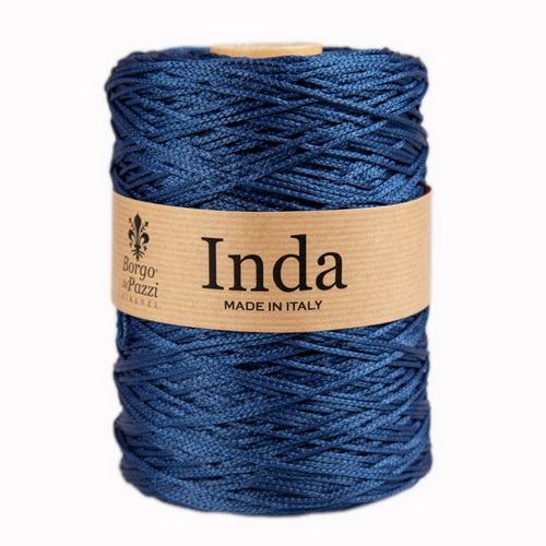 Borgo de'Pazzi Inda (9 темно-синий) 100% полипропилен 500г/570м пряжа для сумок