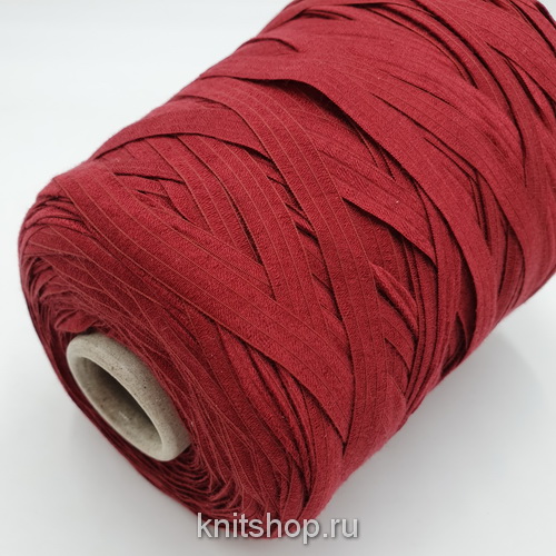 Cashy (Crimson бордо) 70% хлопок, 12% кашемир, 18% па 120м/100гр плоская ленточка