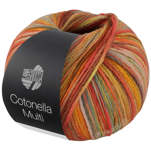 Lana Grossa Cotonella Multi (103) 75% хлопок пима, 25% па 100г/270м шнурок секционного окрашивания