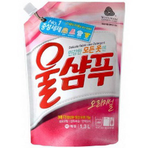 Aekyung Wool Shampoo Original Жидкое средство для деликатных тканей Вул шампу 1.3л в мягкой упаковке