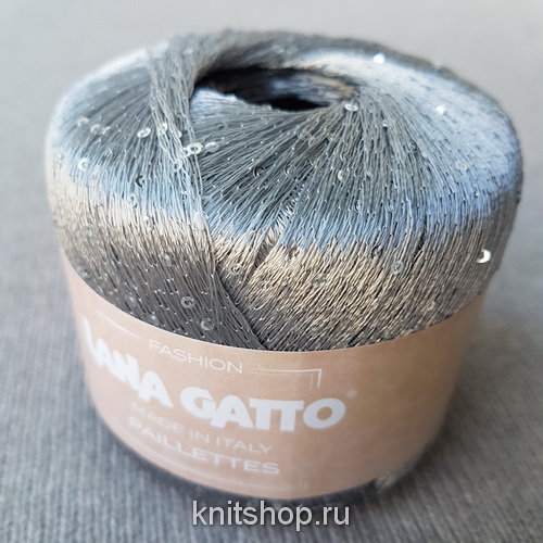 Lana Gatto Paillettes (08603 светло-серый) 100% полиэстер (пайетки) 25 г/195 м