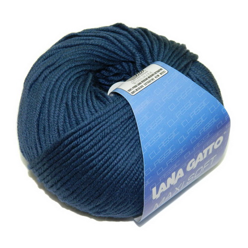 Lana Gatto Maxi Soft (5522 синий) 100% меринос экстрафайн 50 г/90 м