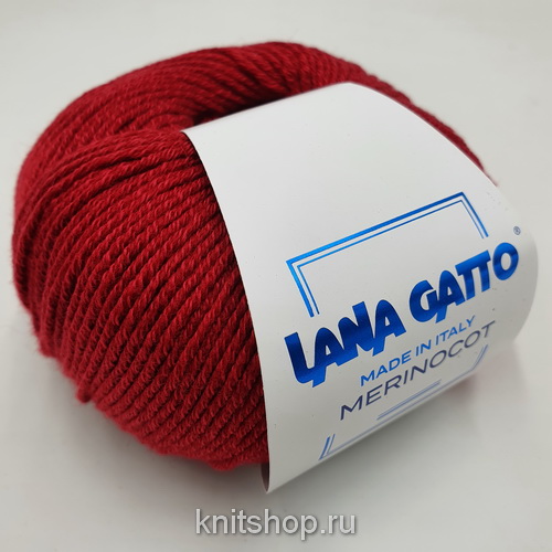 Lana Gatto Merinocot (19246 красный) 53% меринос экстрафайн, 47% хлопок 50г/125м