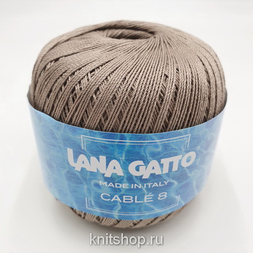Lana Gatto Cable 8 (06543 тауп) 100% хлопок 50 г/283 м