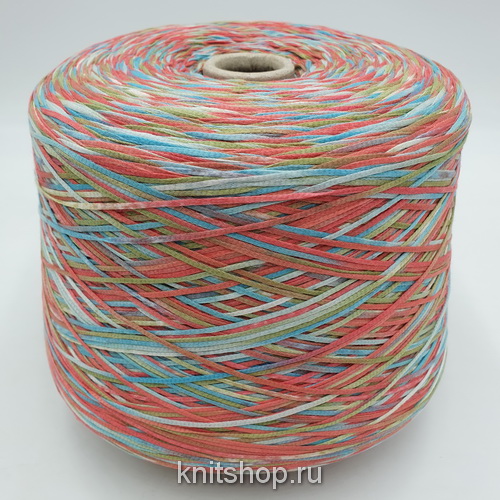 Be Me Va Kaido Multicolor (2 розовый лазурный шалфей мультиколор) 100% хлопок 400м/100гр шнурок
