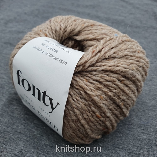 Fonty Super Tweed (02 бежевый) 95% меринос, 5% мохер 50 г/110 м 