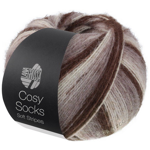 Lana Grossa Meilenweit 100 Cosy Socks Soft Stripes (103) 70% меринос, 30% полиамид 100г/400м