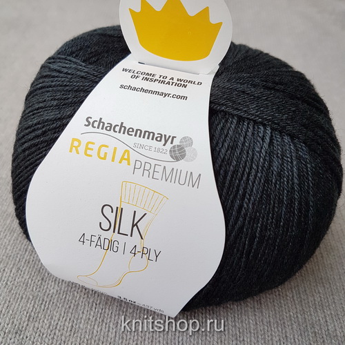 Schachenmayr Silk (00099 черный) 55% меринос, 20% шелк, 25% полиамид 100 г/400 м