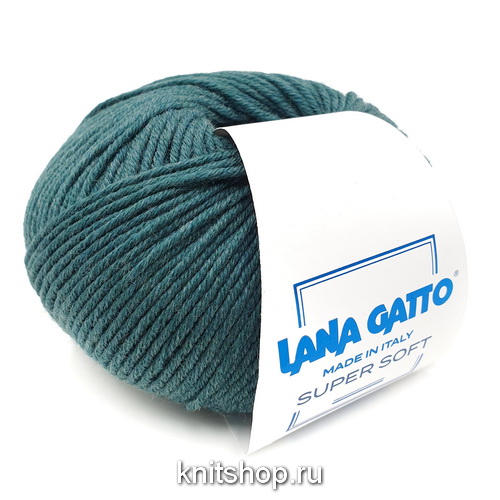 Lana Gatto Super Soft (22030 изумрудный меланж) 100%меринос 50 г/125 м