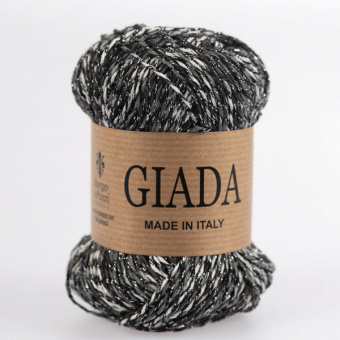 Borgo de'Pazzi Giada (524 черный) 32% вискоза, 53% акрил, 8% люрекс, 7% нейлон 50гр/150м