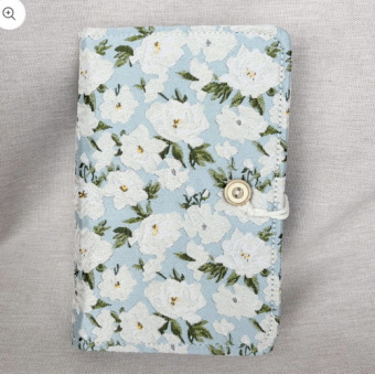 Чехол для круговых спиц, хлопок, на пуговице, цвет White Flower, Lotus Yarns