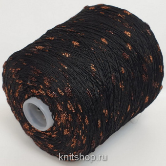 Nodo (Bronza черный, бронза) 87% па, 13% люрекс 510м/100гр шишечки, утолщения